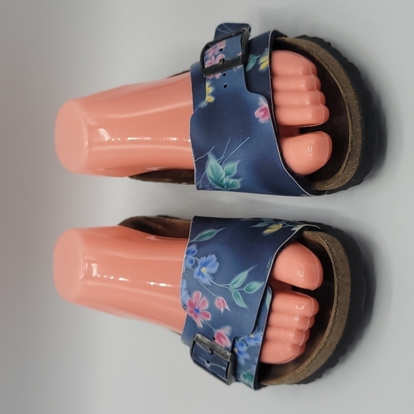 Papillio Shoes - Papillio by birkenstock catalina blue floral dream slip on shoes size 36